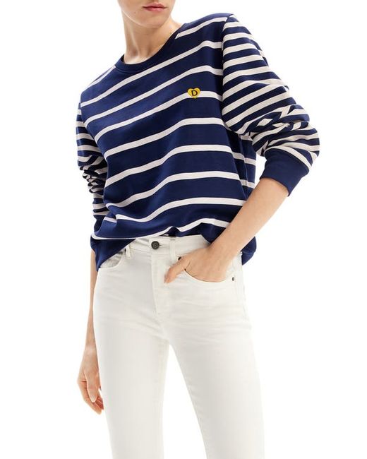 Desigual Marlon Stripe Cotton Sweatshirt