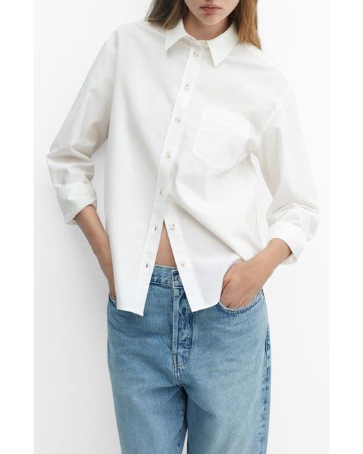 Mango Cotton Button-Up Shirt