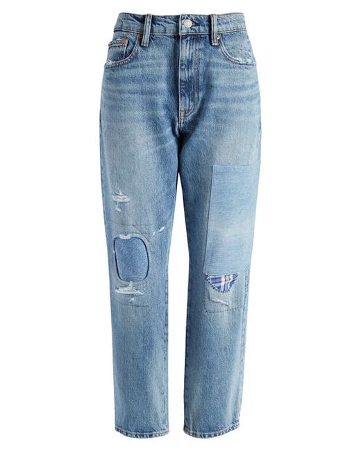 Polo Ralph Lauren Ripped Repaired Tapered Ankle Jeans