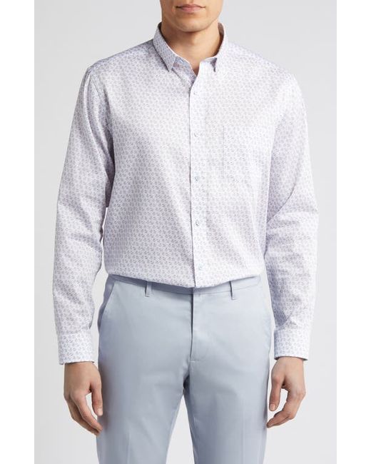 Johnston & Murphy Cocktail Print Cotton Button-Up Shirt