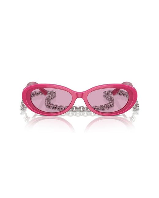 Tiffany & co. . 54mm Oval Sunglasses with Chain Fuchsia Violet