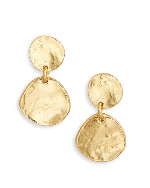 Karine Sultan Medallion Disc Drop Earrings