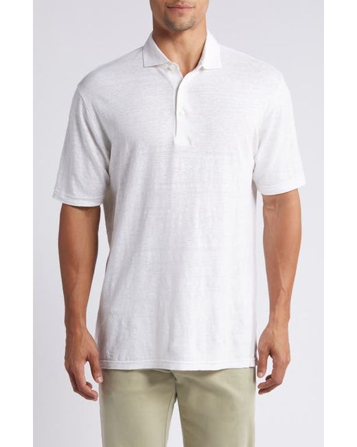 Peter Millar Crown Crafted Greystone Linen Polo