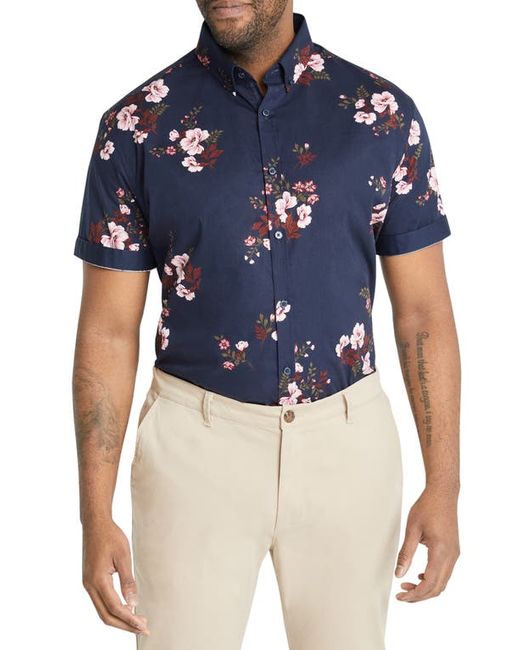 Johnny Bigg Flint Slim Fit Floral Short Sleeve Button-Down Shirt