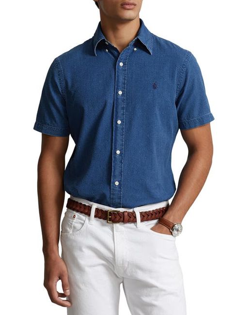 Polo Ralph Lauren Denim Short Sleeve Button-Down Shirt