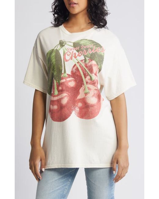 Vinyl Icons Cherries Cotton Graphic T-Shirt