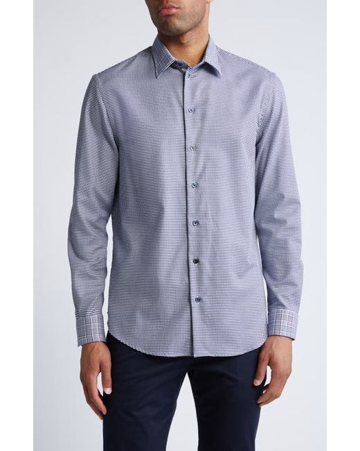 Emporio Armani Houndstooth Cotton Button-Up Shirt