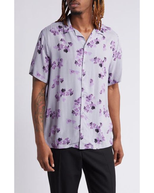 Open Edit Abstract Floral Camp Shirt