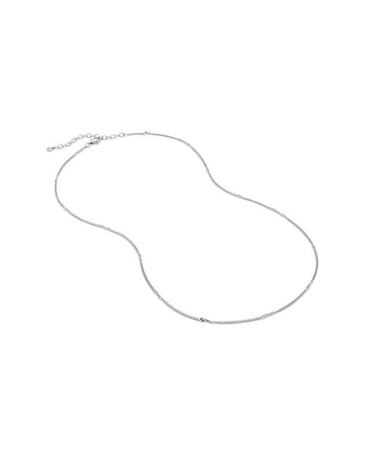 Monica Vinader Twisted Curb Link Station Chain Necklace