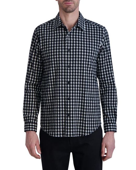 Karl Lagerfeld Slim Fit Check Cotton Button-Up Shirt
