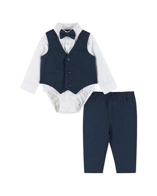Andy & Evan Vest Button-Up Bodysuit Pants Bow Tie Set