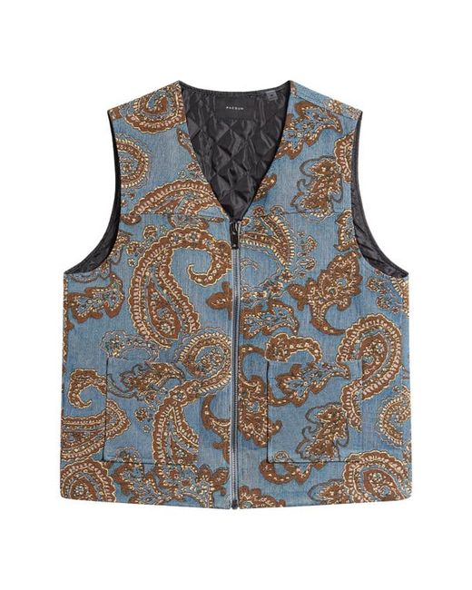 PacSun Jacquard Denim Vest with Quilted Lining