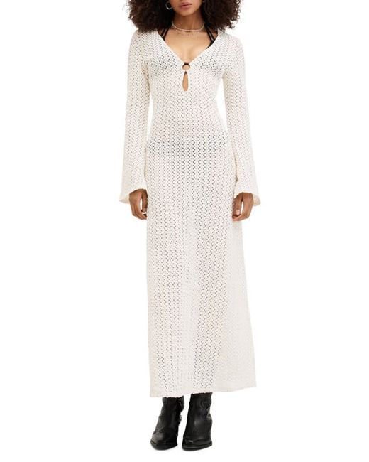 AllSaints Karma Open Stitch Long Sleeve Dress