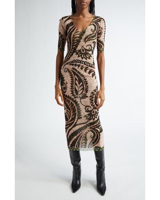 Etro Layered Print Tulle Dress