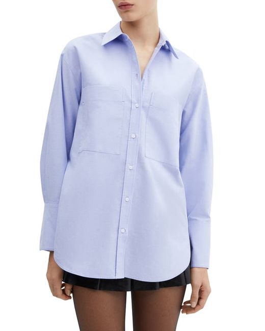 Mango Oversize Pocket Button-Up Shirt