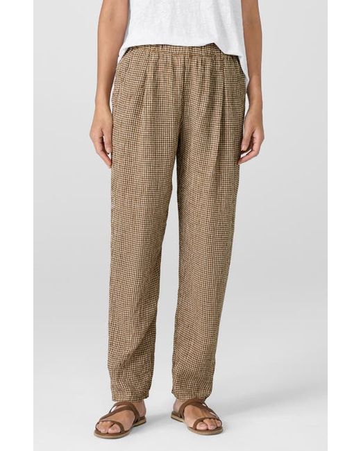 Eileen Fisher Tapered Organic Linen Ankle Pants