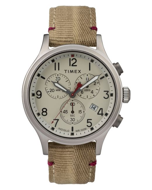 TimexR Timex Allied Canvas Strap Watch 42Mm