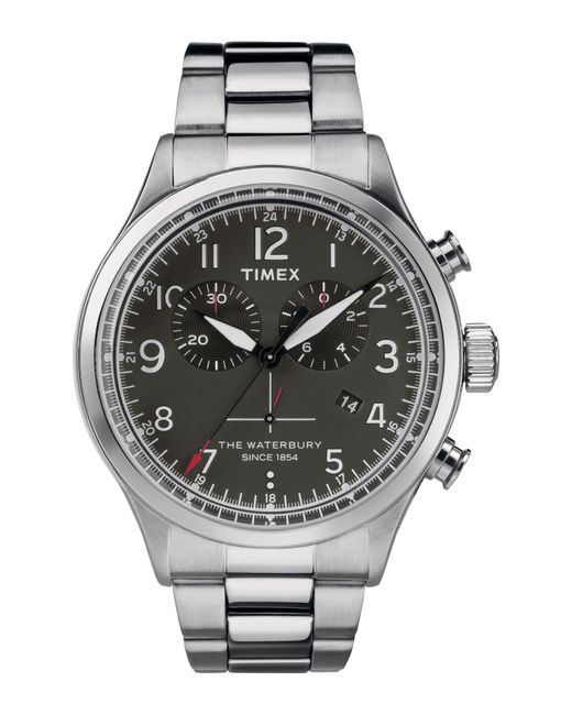 TimexR Timex Waterbury Chronograph Bracelet Watch 42Mm