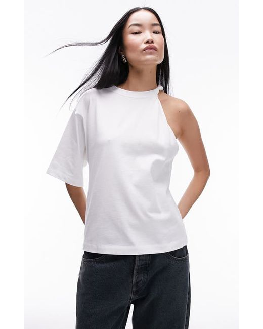 TopShop Oversize Twist Neck Asymmetric T-Shirt