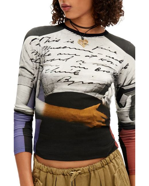 Desigual Martina Long Sleeve Graphic T-Shirt
