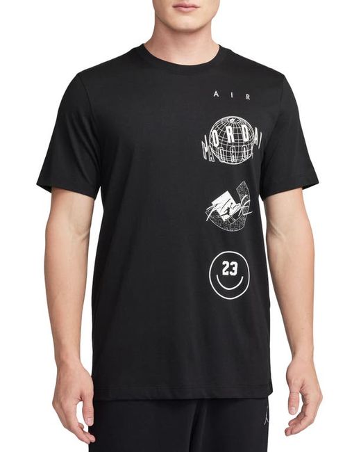 Jordan Stacked Logo Graphic T-Shirt Black