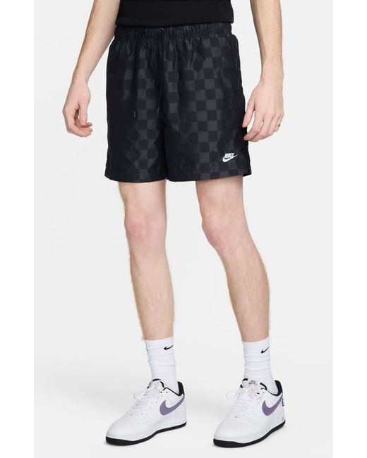 Nike Club Flow Check Nylon Shorts Black