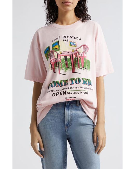 Farm Rio Come to Rio Cotton Graphic T-Shirt