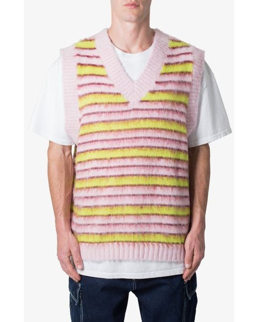 Mnml Striped Faux Mohair Sweater Vest