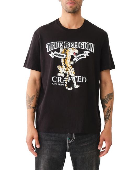 True Religion Brand Jeans Tiger Logo Cotton Graphic T-Shirt