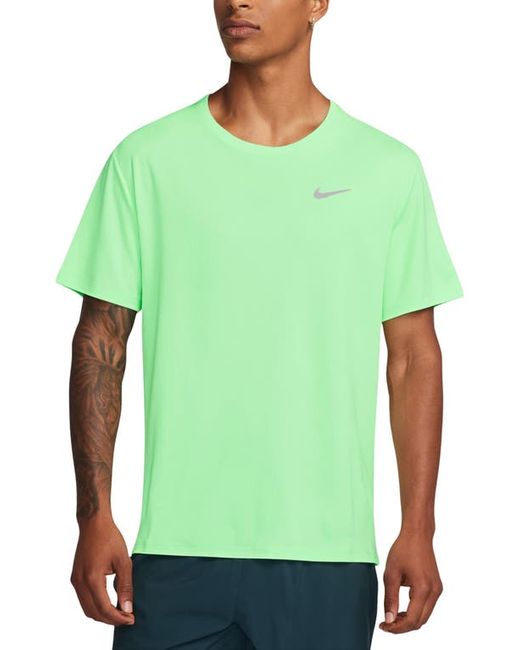 Nike Dri-FIT UV Miler Short Sleeve Running Top Vapor Green/Reflective
