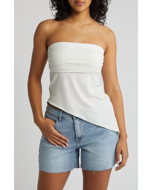 BDG Urban Outfitters Asymmetric Strapless Mesh Top