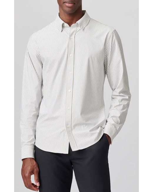 Rhone Commuter Slim Fit Shirt White Stripe