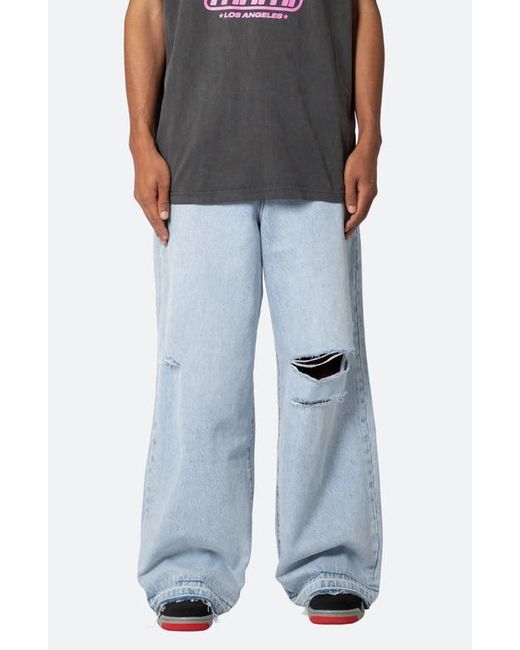 Mnml Baggy Rave Ripped Wide Leg Jeans