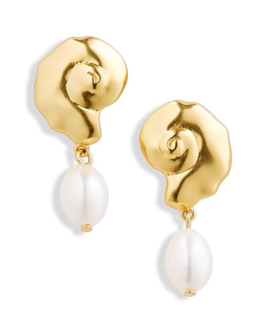 Madewell Freshwater Pearl Shell Drop Earrings