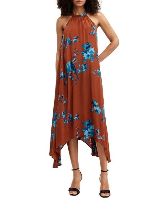 AllSaints Mysti Iona Floral Print Halter Dress
