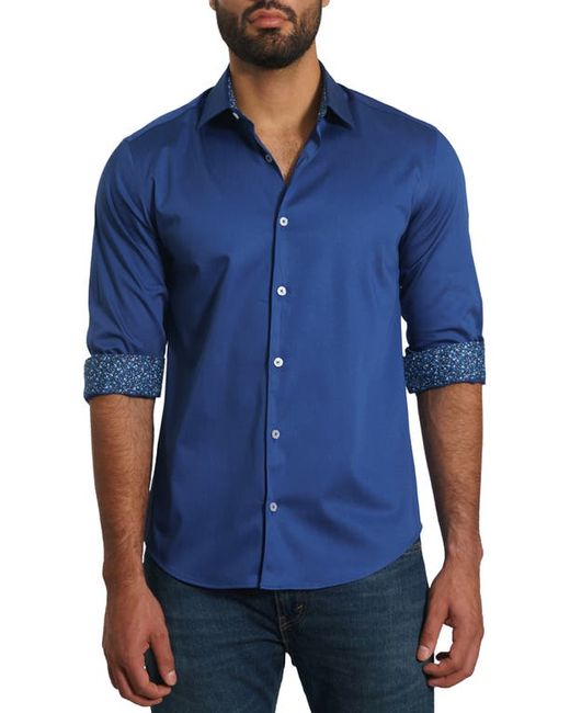 Jared Lang Solid Pima Cotton Button-Up Shirt