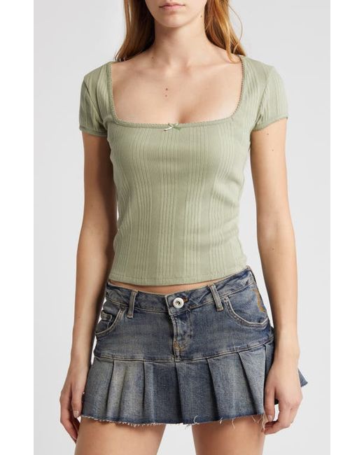 BDG Urban Outfitters Olivia Square Neck Rib Top