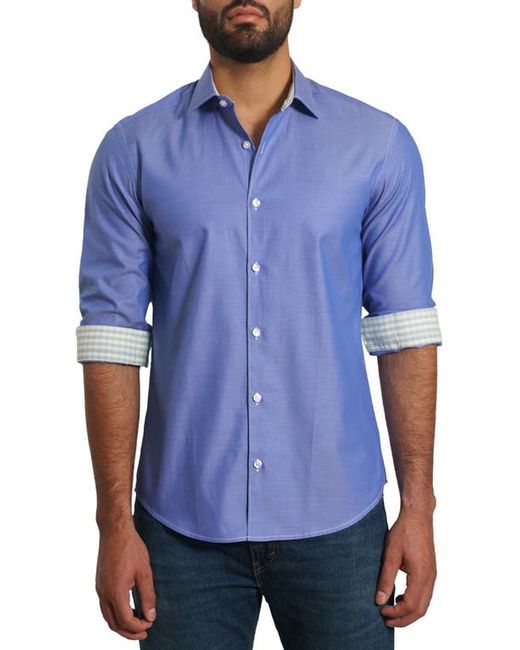 Jared Lang Trim Fit Pima Cotton Button-Up Shirt