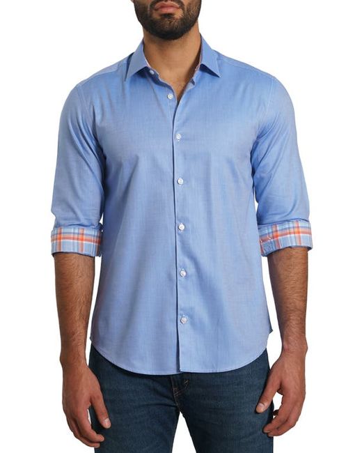 Jared Lang Solid Pima Cotton Button-Up Shirt