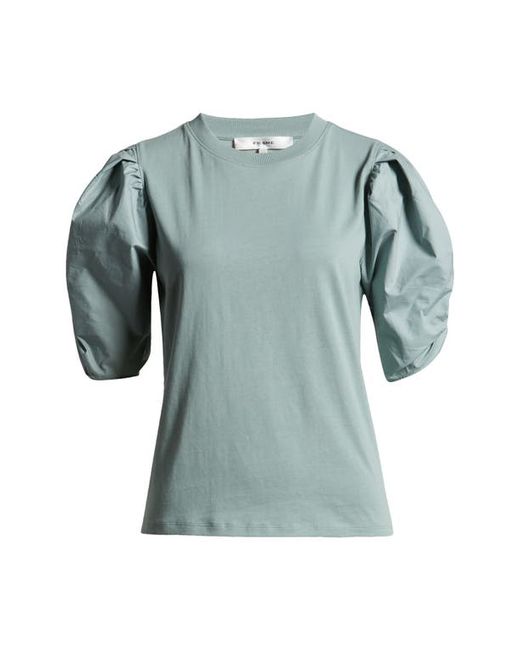 Frame Ruched Sleeve Organic Cotton T-Shirt