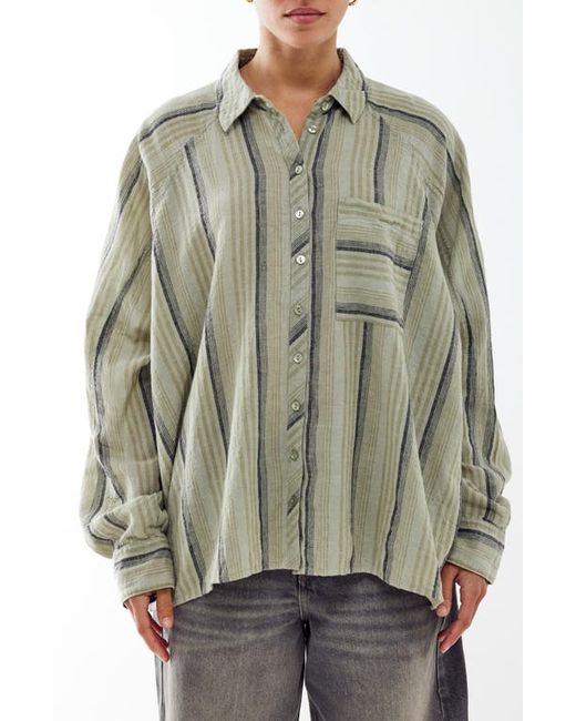 BDG Urban Outfitters Stripe Cotton Blend Shirt