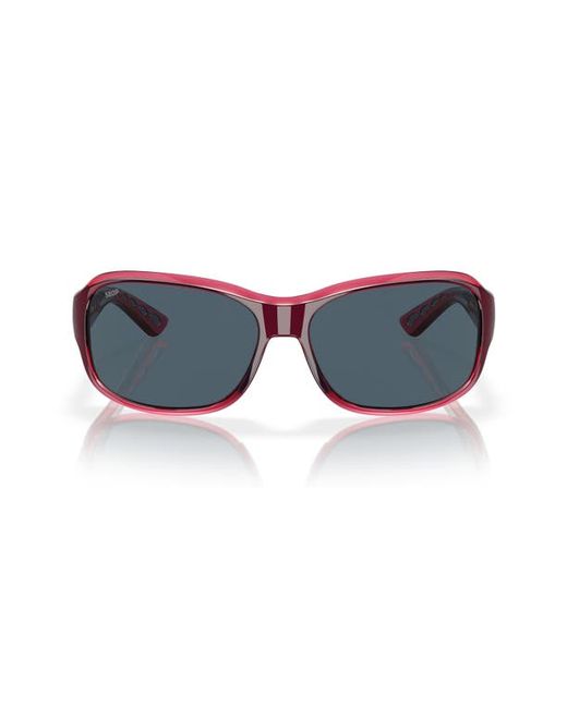Costa Del Mar Pillow 58mm Polarized Sunglasses Pomegranate Fade/Grey