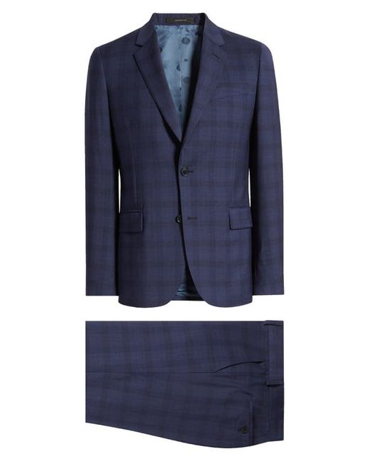 Paul Smith Tailored Fit Check Stretch Cotton Suit