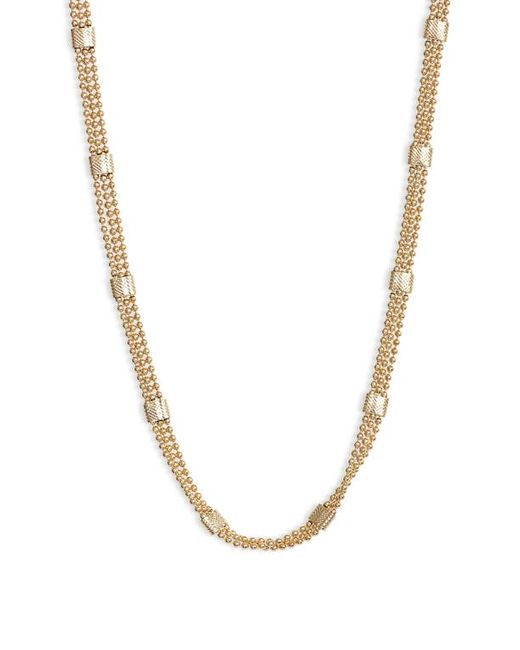 Nordstrom Triple Ball Chain Station Necklace