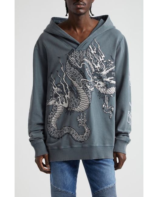 Balmain Dragon Embroidered Hoodie