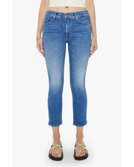 Mother The Dazzler Mid Rise Ankle Straight Leg Jeans