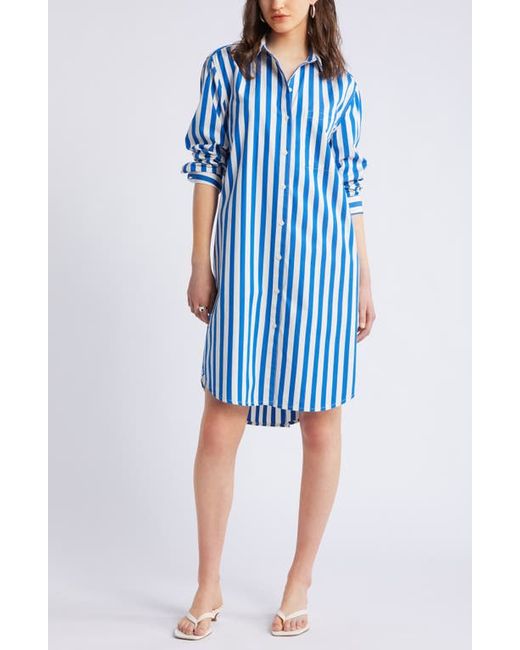 Nordstrom Stripe Long Sleeve Cotton Shirtdress