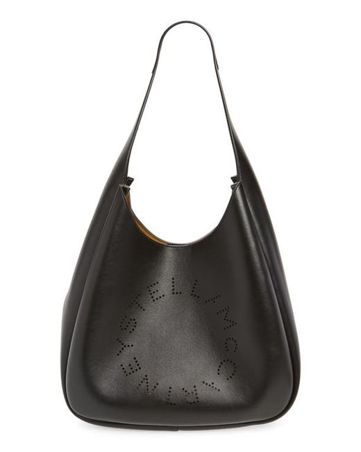 Stella McCartney Perforated Logo Faux Leather Hobo Bag