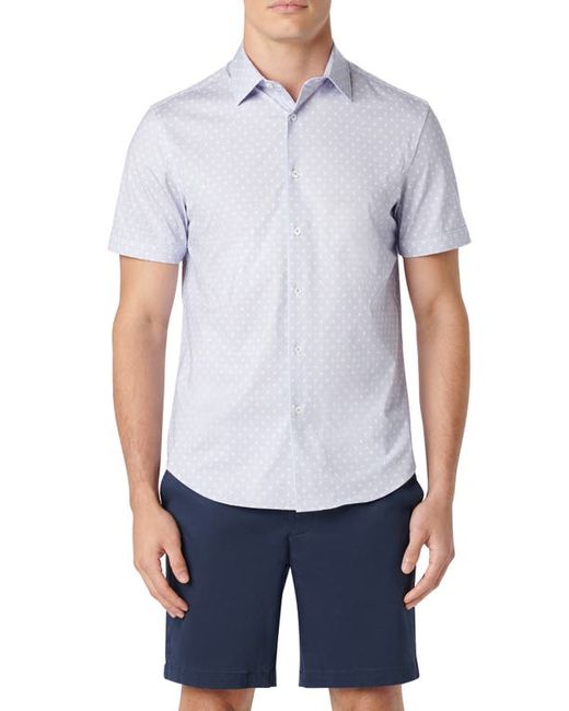 Bugatchi Miles OoohCotton Dot Print Short Sleeve Button-Up Shirt