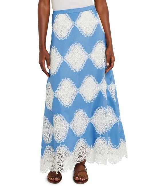Misook Lace Inset Maxi Skirt
